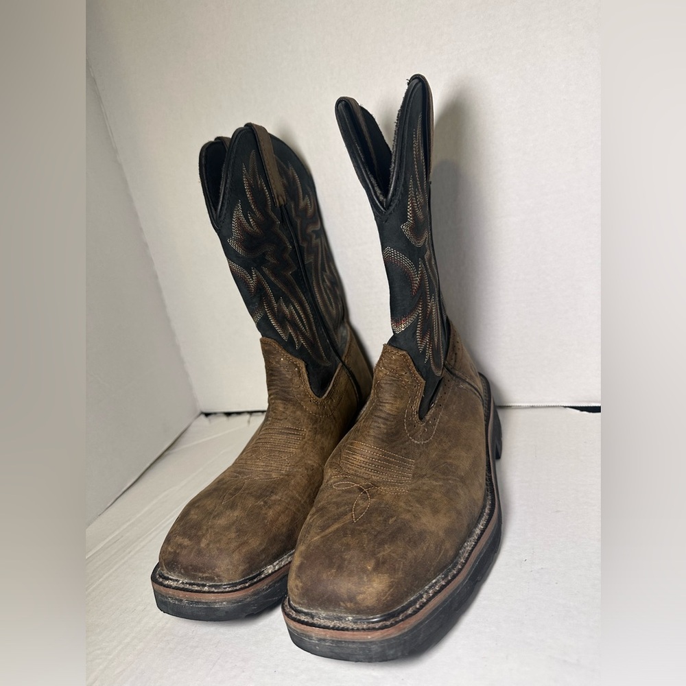 Men's Wolverine Rancher ST Waterproof Steel-Toe Brown Boots / W10765 / Size 9